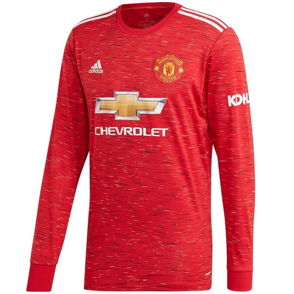 Tailandia Camiseta Manchester United 1ª ML 2020/21 Rojo